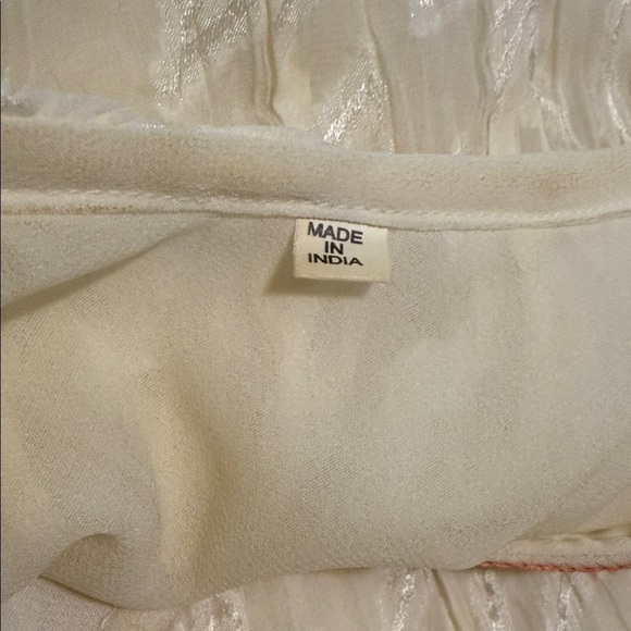 Bohemian Embroidered Hand Beaded White & Silver-Style Women’s Tunic Dress - Picture 9 of 15